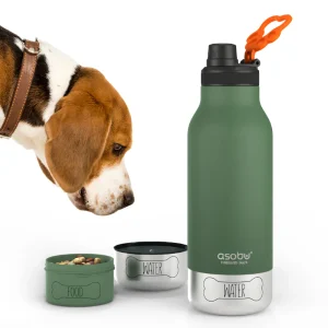Borraccia Termica Termica "Barky Bottle" - Borraccia per Umani & Cani con Ciotole Acqua & Cibo Incorporate
