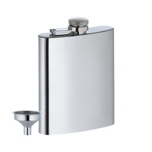 fiaschetta porta liquori con imbuto in acciaio inox 5112956