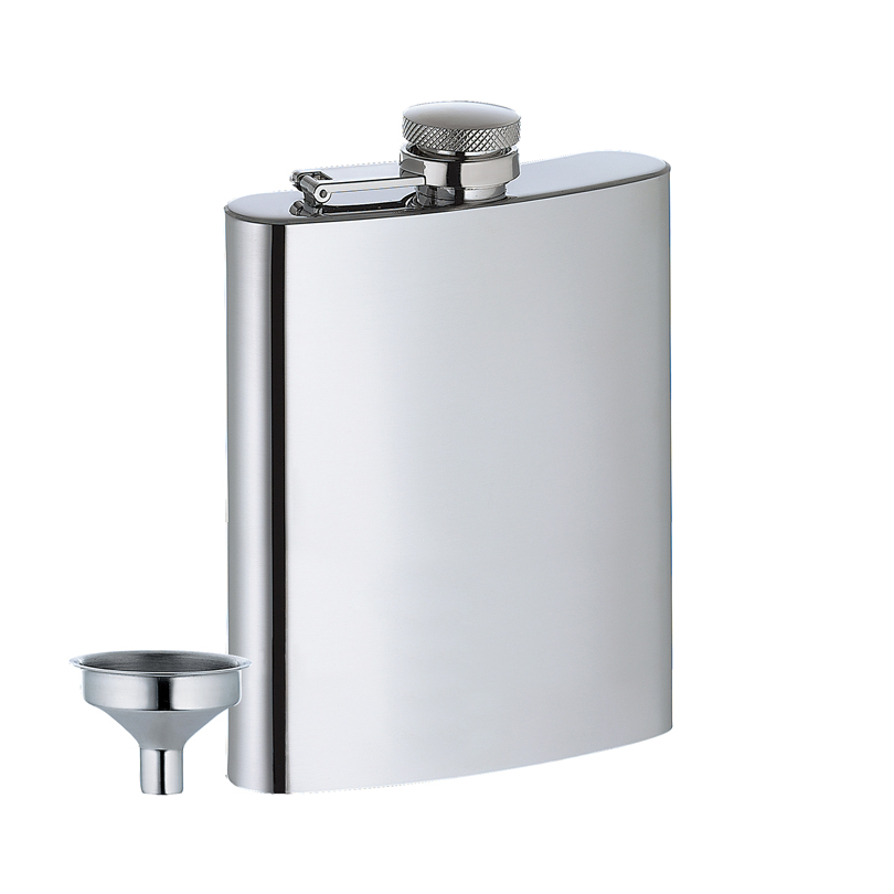 fiaschetta porta liquori con imbuto in acciaio inox 5112956