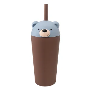 Bicchiere Termico Asobu con Cannuccia "Bear Bestie" - Orsetto 470 ml