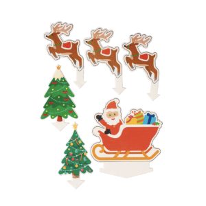 DecoKit 2D in Zucchero per Decorare Torte - Babbo Natale con Slitta