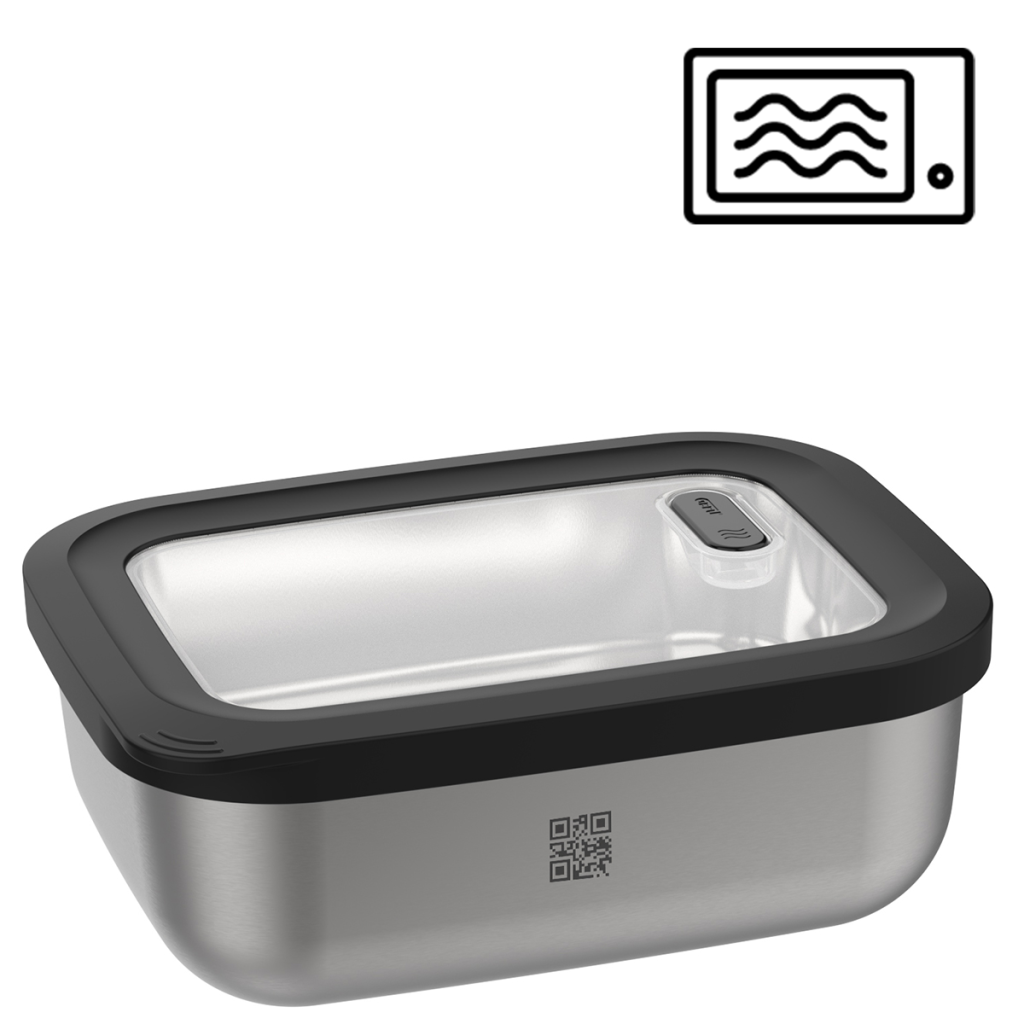 Contenitore & Lunch Box Rettangolare in Acciaio per Microonde - "Provido" Gefu 2600 ml