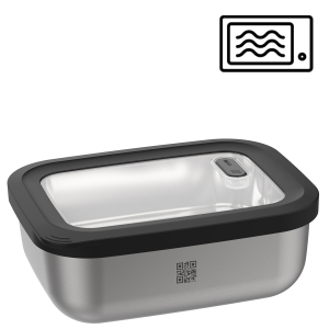 Contenitore & Lunch Box Rettangolare in Acciaio per Microonde - "Provido" Gefu 2600 ml
