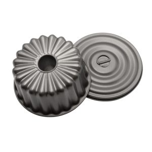 Stampo Budino a Bagnomaria con Coperchio & Rivestimento Antiaderente - litri 1,8/cm Ø18x9,5