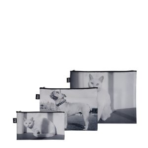 Zip Pocket Loqi – 3 Buste da Viaggio "Eileen Agar - Bella the Cat and Dandy the Bulldog"