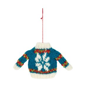 Decoro di Natale in Feltro di Lana made in Nepal - Maglioncino