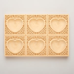 Stampo Crea & Decora Ravioli (6 pz) - Decoro Ricamo/Raviolo Cuore