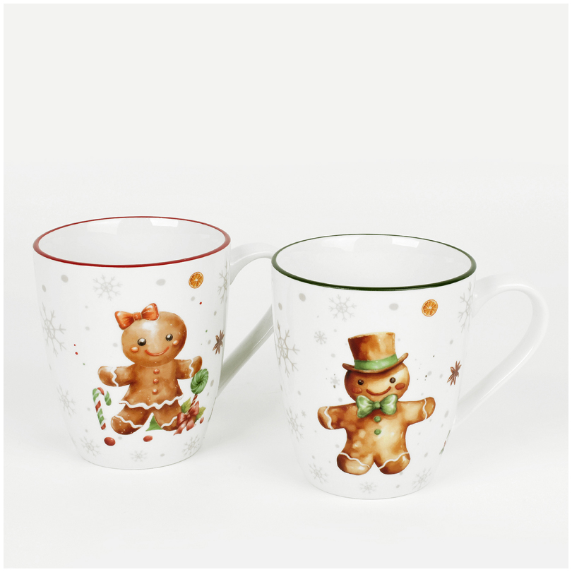 tazza mug gingerbread in porcellana adatta a lavastoviglie e microonde cm Ø9x10