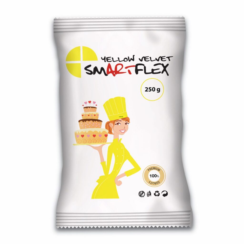 di Zucchero SmartFlex Velvet GIALLO 250g - Fondant Yellow Velvet 250g